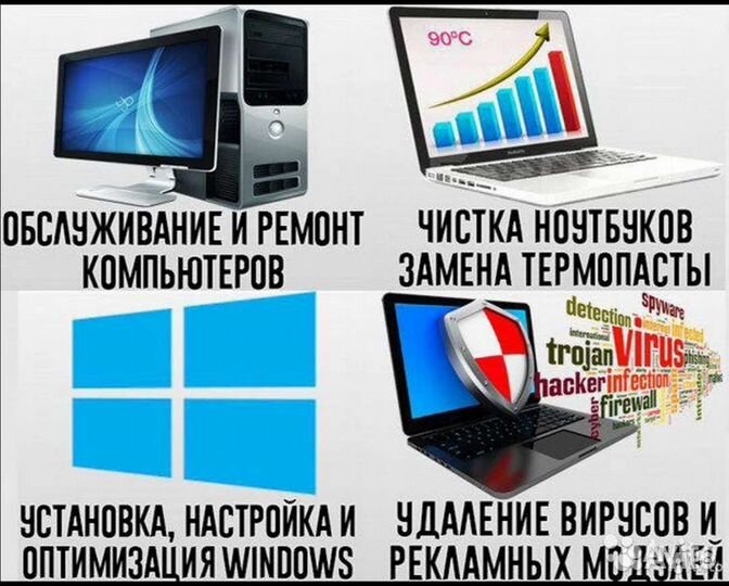 Ремонт/Настройка/Обслуживание пк и Ноутбуков