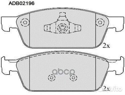 Колодки тормозные дисковые перед ADB02196 A