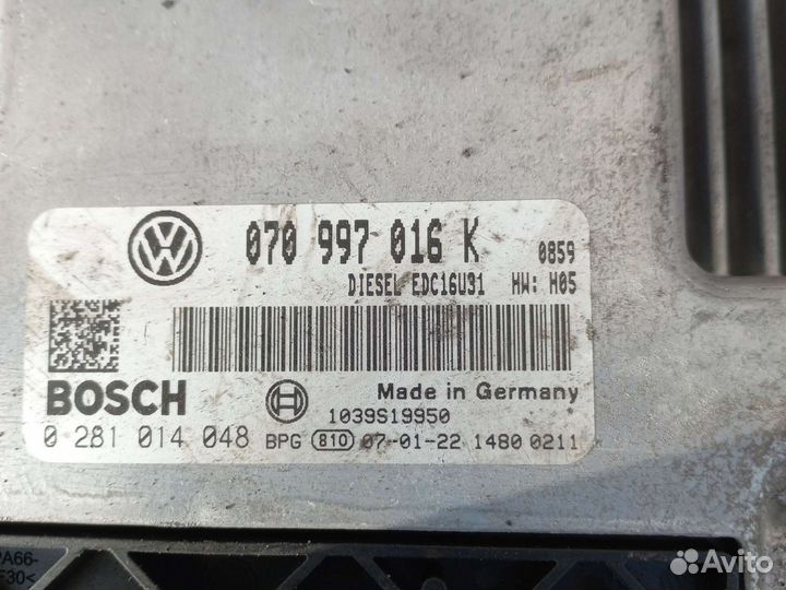 VW T5 2,5TDI (03-09) эбу двс 070997016K/0281014048