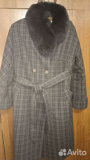 Пальто женское зимнее 52 54 драповое