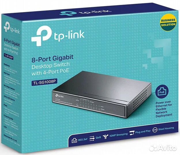 Fast Ethernet PoE-коммутатор TP-Link TL-SG1008P