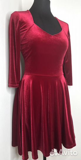 Бархатное платье boohoo 42/44