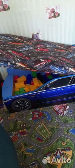 Детская кровать машина бу с матрасом