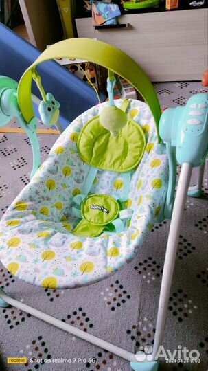 Детские качели babyton sleepy blue