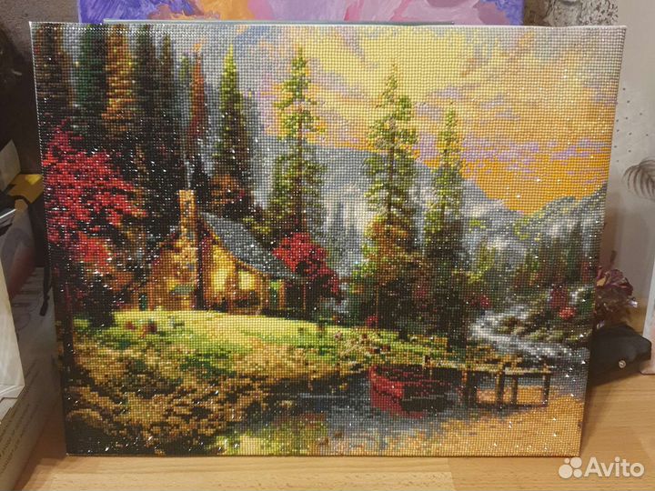 Картина алмазная на холсте