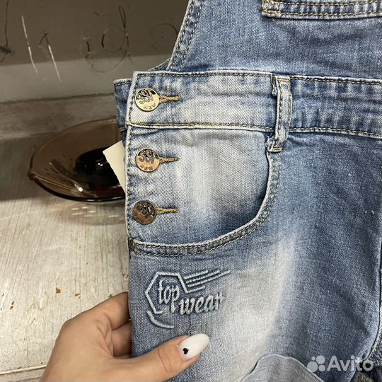 Полукомбинезон джинсовый женский y2k style