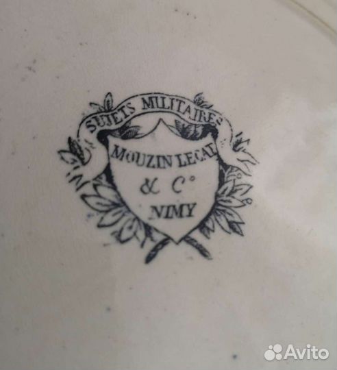 Антикварная тарелка. Фарфор. Бельгия