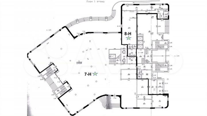 Продажа офиса 1380 метров, 1 и 2 этаж