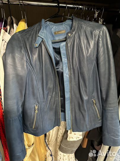 Кожаная куртка massimo dutti