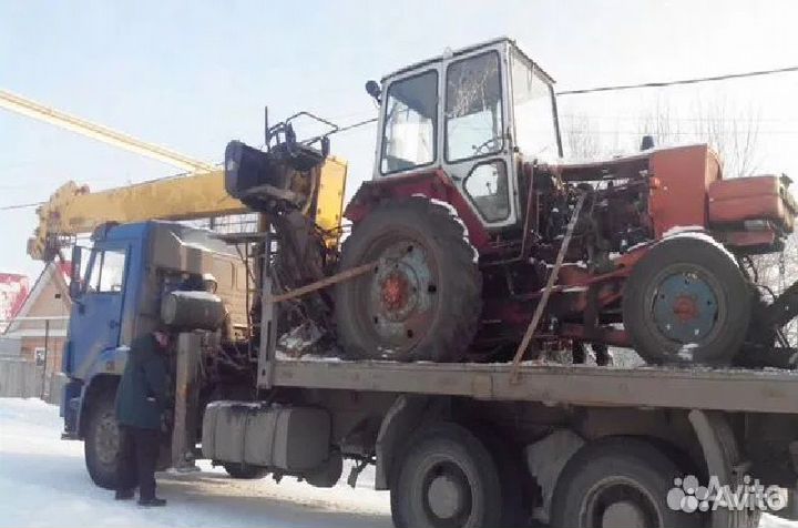 Перевозка бытовок, гаражей, вагончиков. Кран 8 т