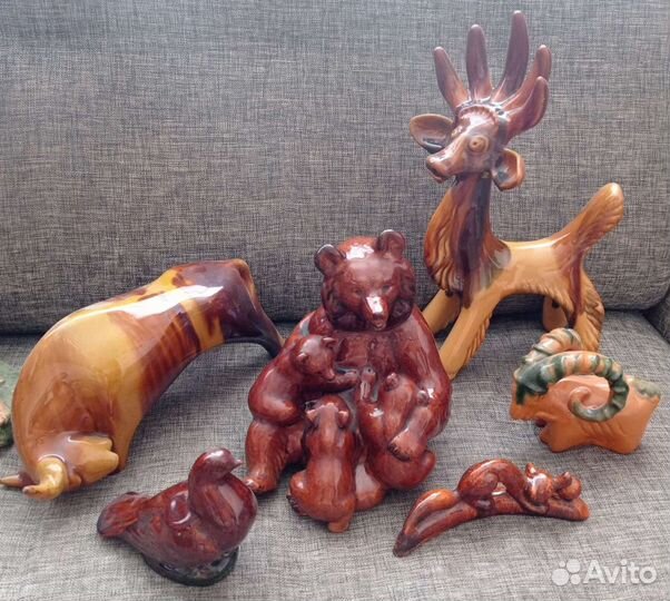 Статуэтки майолика, обливная керамика