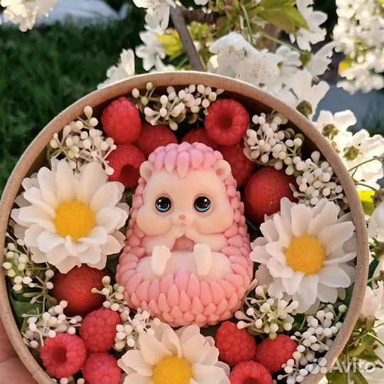 Мыло ручной работы, Ежик в ромашках