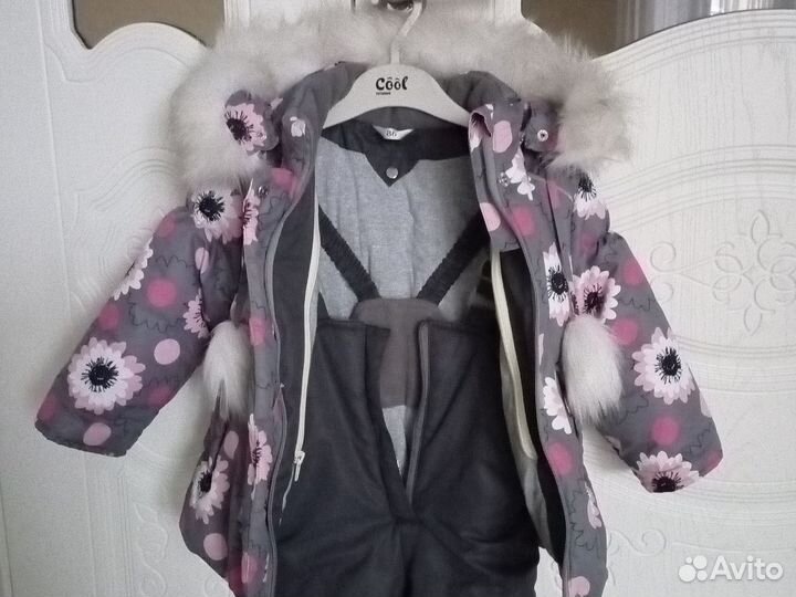 Зимний костюм для девочки 86