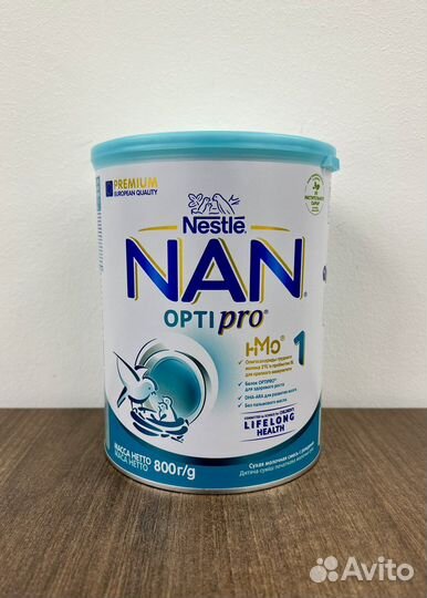 NAN optipro 1 детская смесь 800г