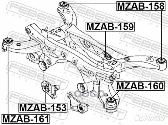 Сайлентблок подушки дифференциала mazda CX-5 KE