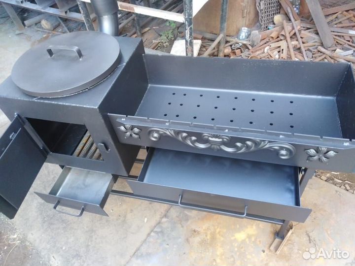 Мангал - казан 4 мм с декором