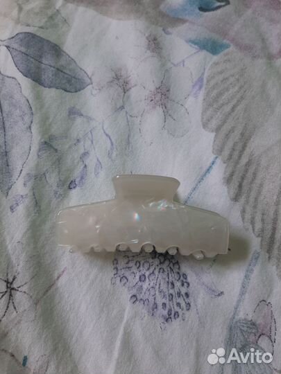 Крабик для волос браслет кожаный подвеска мишки