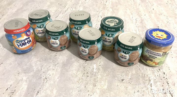 Детское питание, мясное пюре Фрутоняня