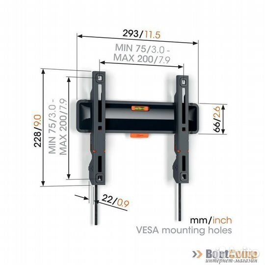 Кронштейн для тв vogel'S TVM 3203 чёрный