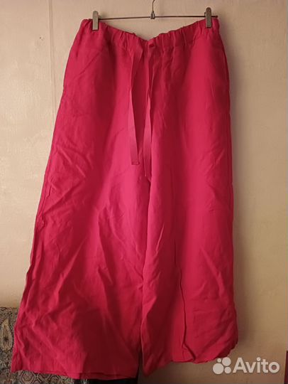 Широкие льняные брюки Италия