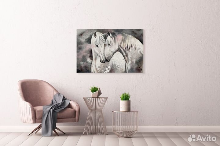 Большая картина с лошадьми для влюбленных