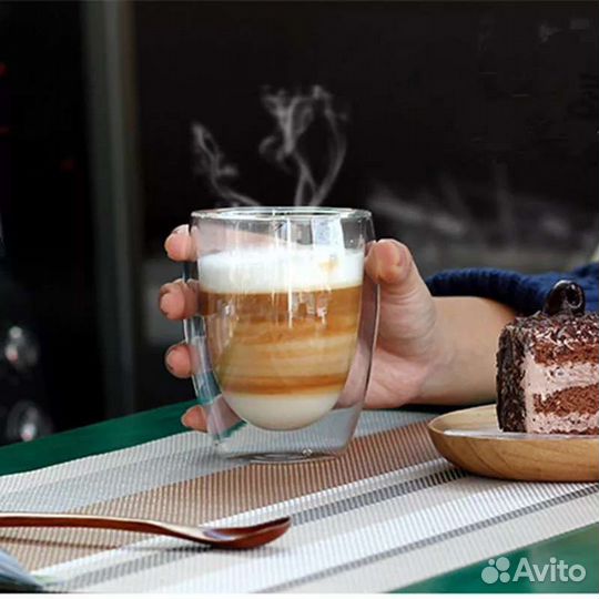 Кружки стаканы с двойным дном стенками