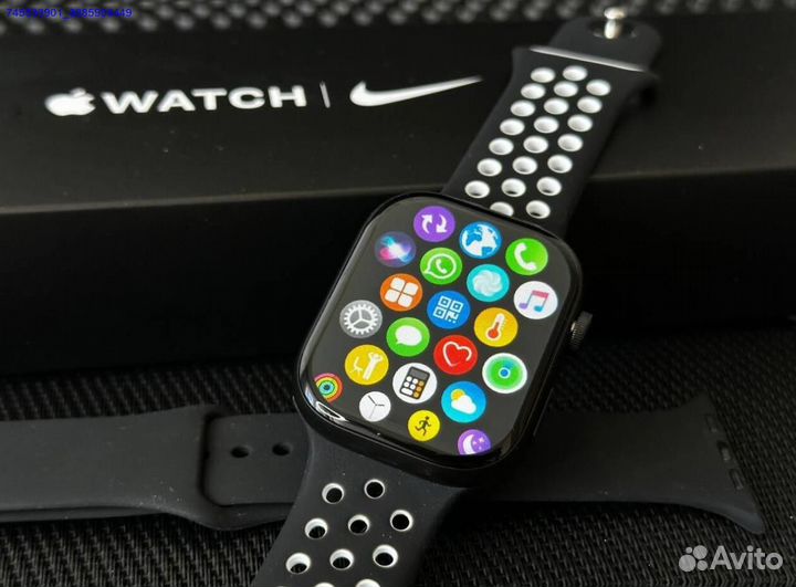 Apple Watch 9 с яблоком. Хит 2024 (Арт.99882)