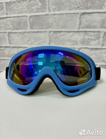 Горнолыжные очки supreme blue с чехлом