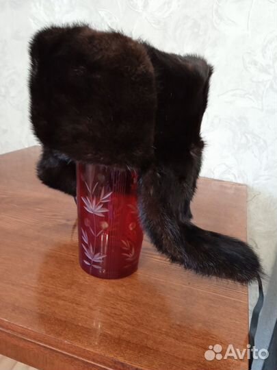 Шапка-ушанка норковая мужская