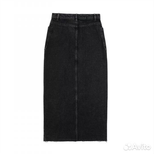 Новая Джинсовая юбка макси с разрезом 44-46