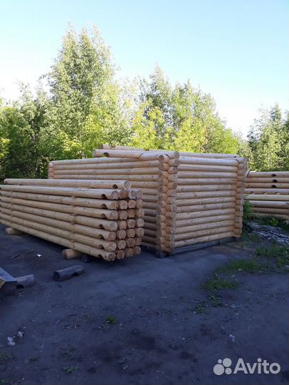 Срубы из оцилиндрованного бревна