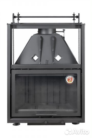 Камин Экокамин Альфа 800 kв с контргрузом черный ш