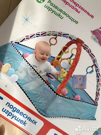Развивающий коврик манеж для новорожденных