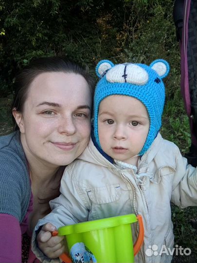 Шапка детская Тедди ручная работа