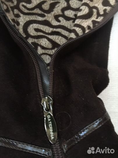 Сапоги женские замшевые