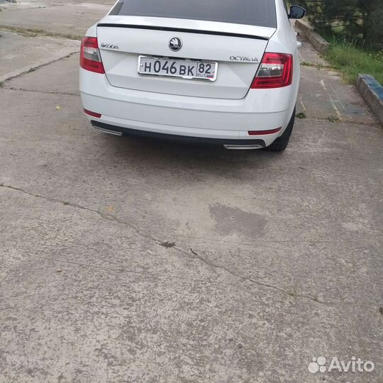 Диффузор на задний бампер skoda octavia a7