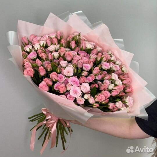 Кустовые розы букет из кустовых роз