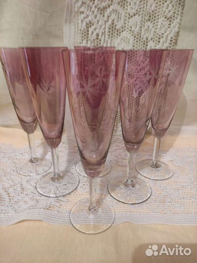 Хрусталь, рюмки и фужеры