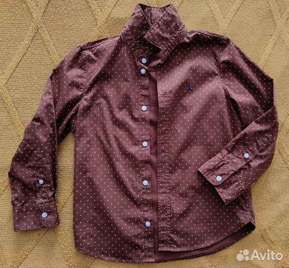 Рубашка H&M, рост 122см, цвет: молочный шоколад