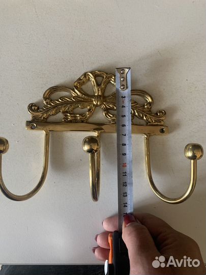Крючок настенный винтаж латунь