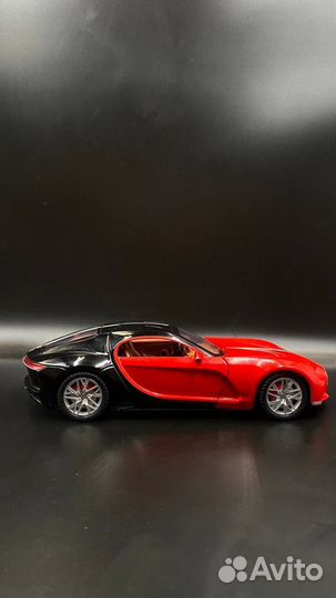 Металлическая машинка bugatti спортивная игрушка