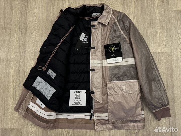 Тренч пуховик Stone Island Microfelt 82/22 L