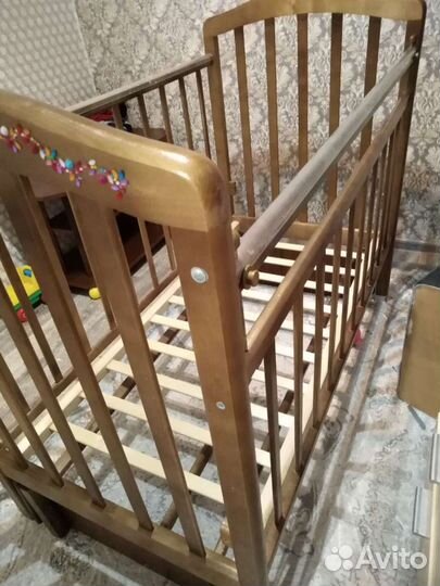 Детская кровать маятник +матрас