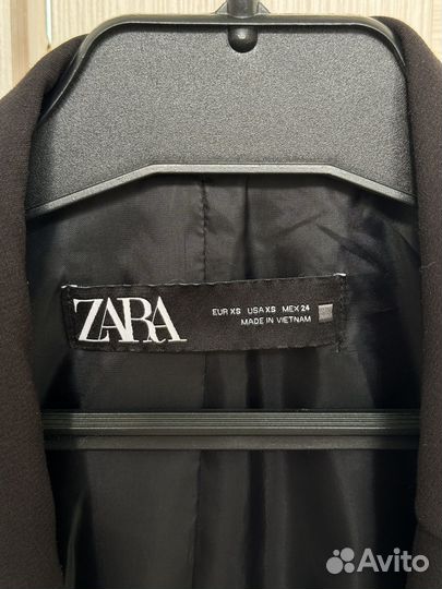 Пиджак черный zara женский