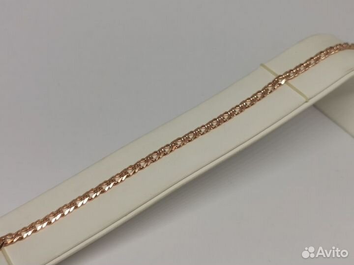 Золотой браслет полновесный Ромб двойной Au 585