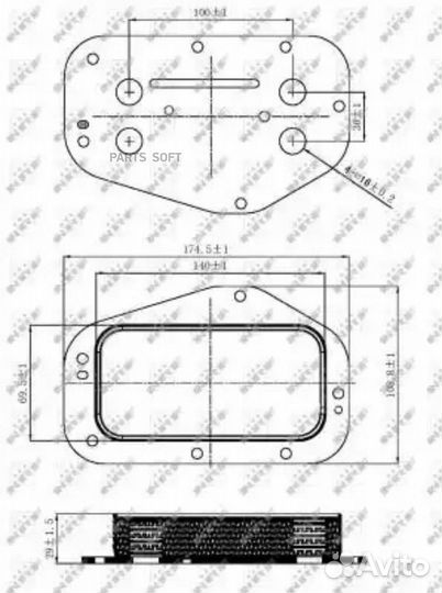 NRF 31314 масляный радиатор