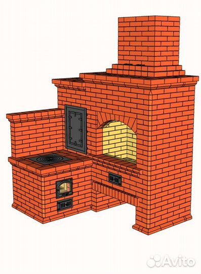 Барбекю комплекс мангал казан коптильня проект