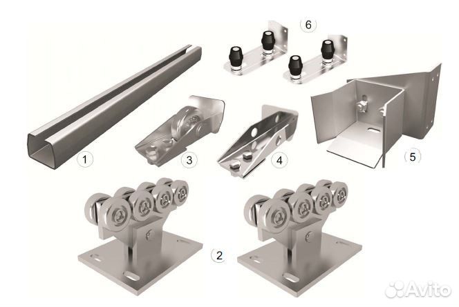 Направляющая балка 71 для откатных ворот+ комплект