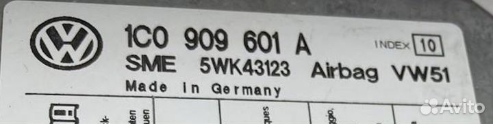 Блок управления Air Bag Skoda Fabia (6Y) I рестайл