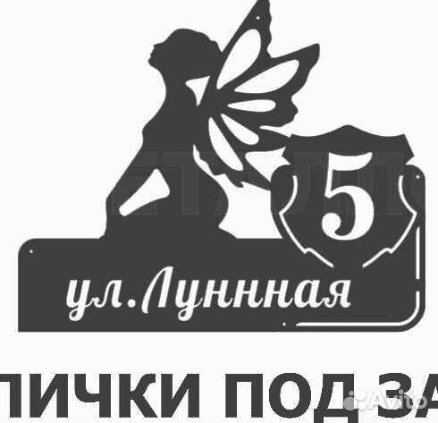 Адресная табличка металлическая